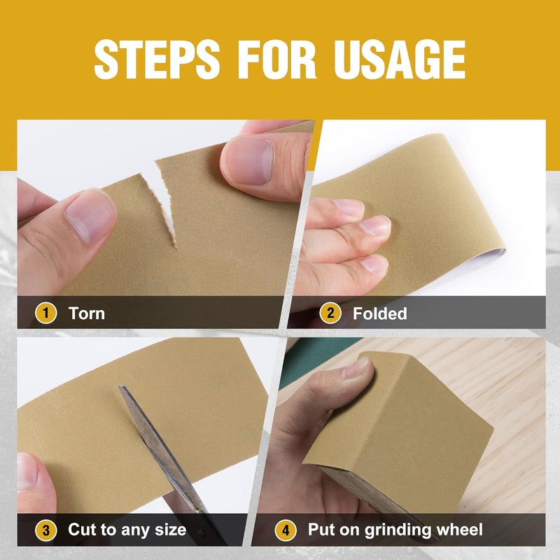 Shawya Longboard Sandpaper 240-Grit 2-3/4in x 20 Yards PSA Sandpaper Roll Self Adhesive Stickyback PSA Sandpaper Aluminum Oxide Longboard Sand Paper Sanding Sheet - Image 4